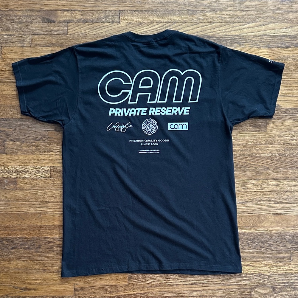 CAM Black Cotton Graphic T-Shirt